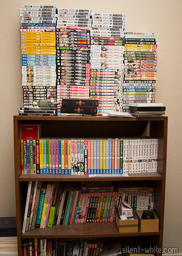 Some of the manga. I really need another shelf...